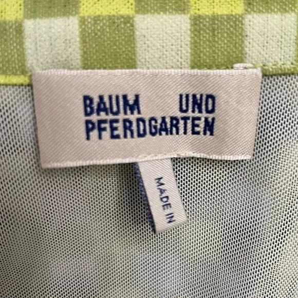 BAUM UND PFERDGARTEN Green Mesh Dress size Small - Picture 3 of 5